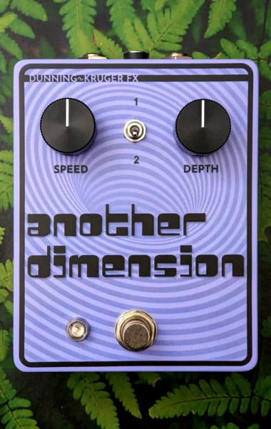 The Another Dimension pedal, decorated with low-key spiraling vortex