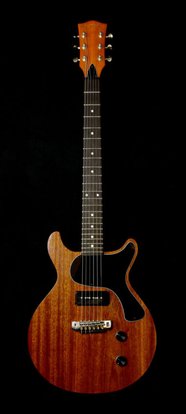 The Junior guitar, rich mahogany with simple hardware
