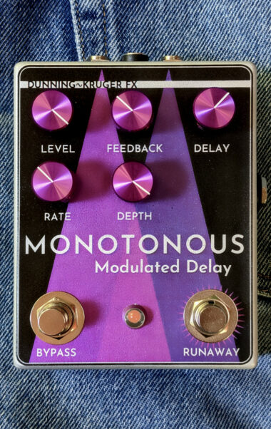 The Monotonous pedal, decorated with abstract overlapping triangles